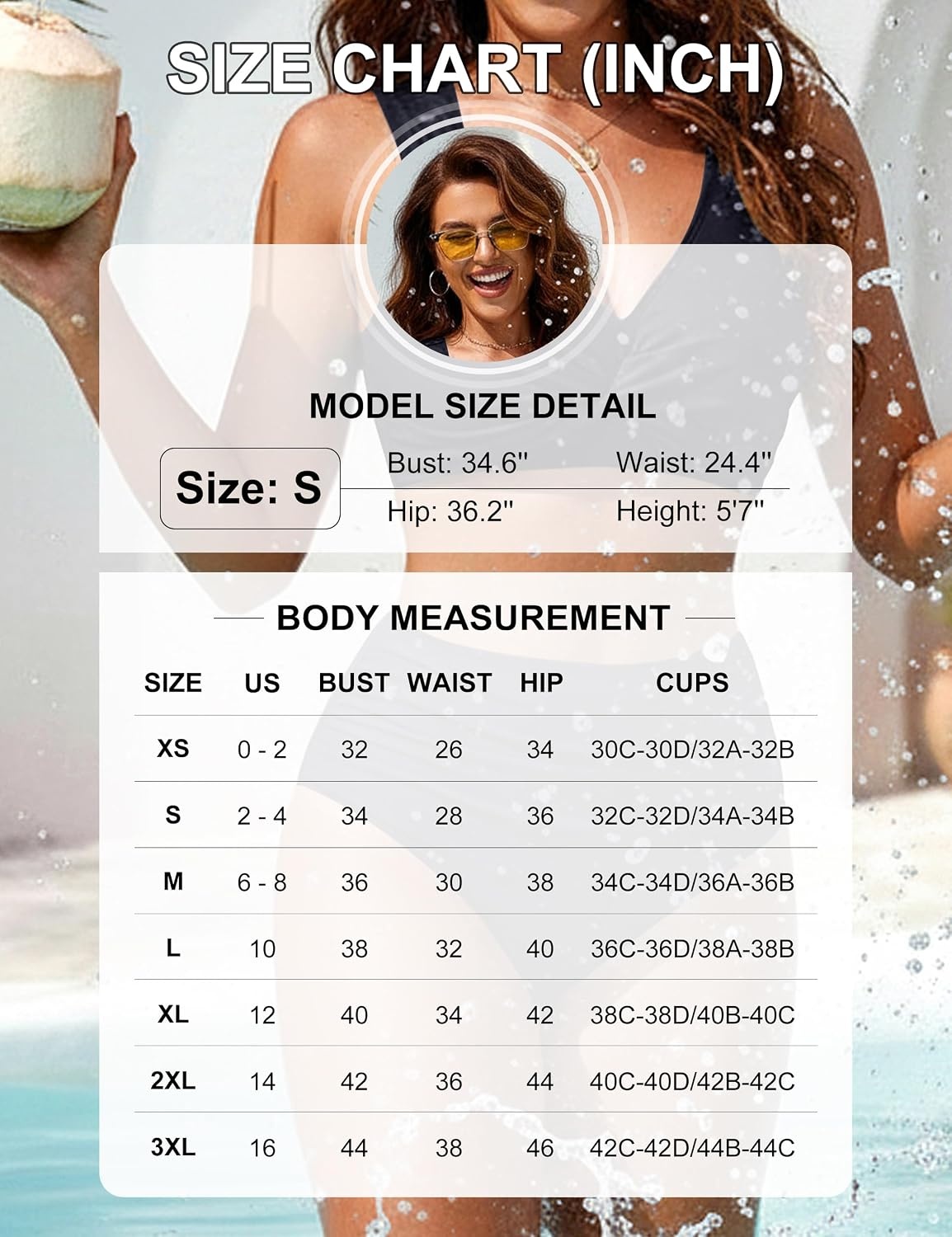 image:imageBlooming Jelly Women Color Block High Waisted Tummy Control Bikini SetsBlue Green 2