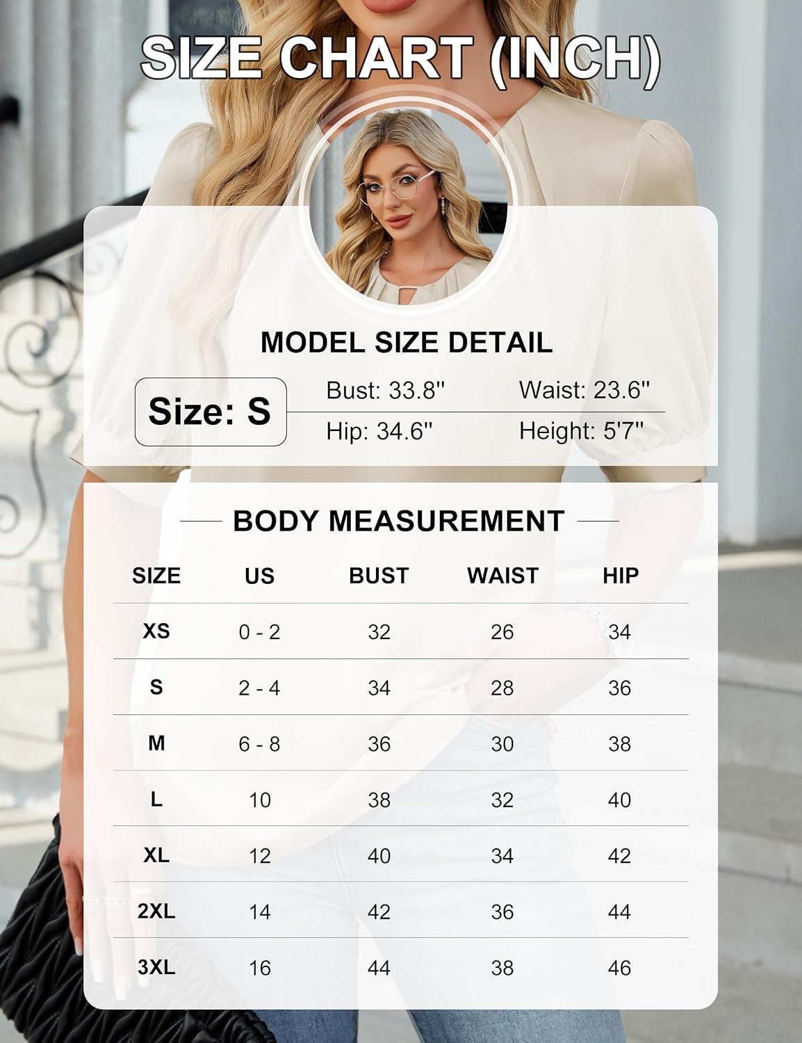 image:imageBlooming Jelly Womens Dressy Business Casual Blouses Silk Puff Sleeve Tops Summer Outfits V Neck Pleated Work Shirts 2025Blue