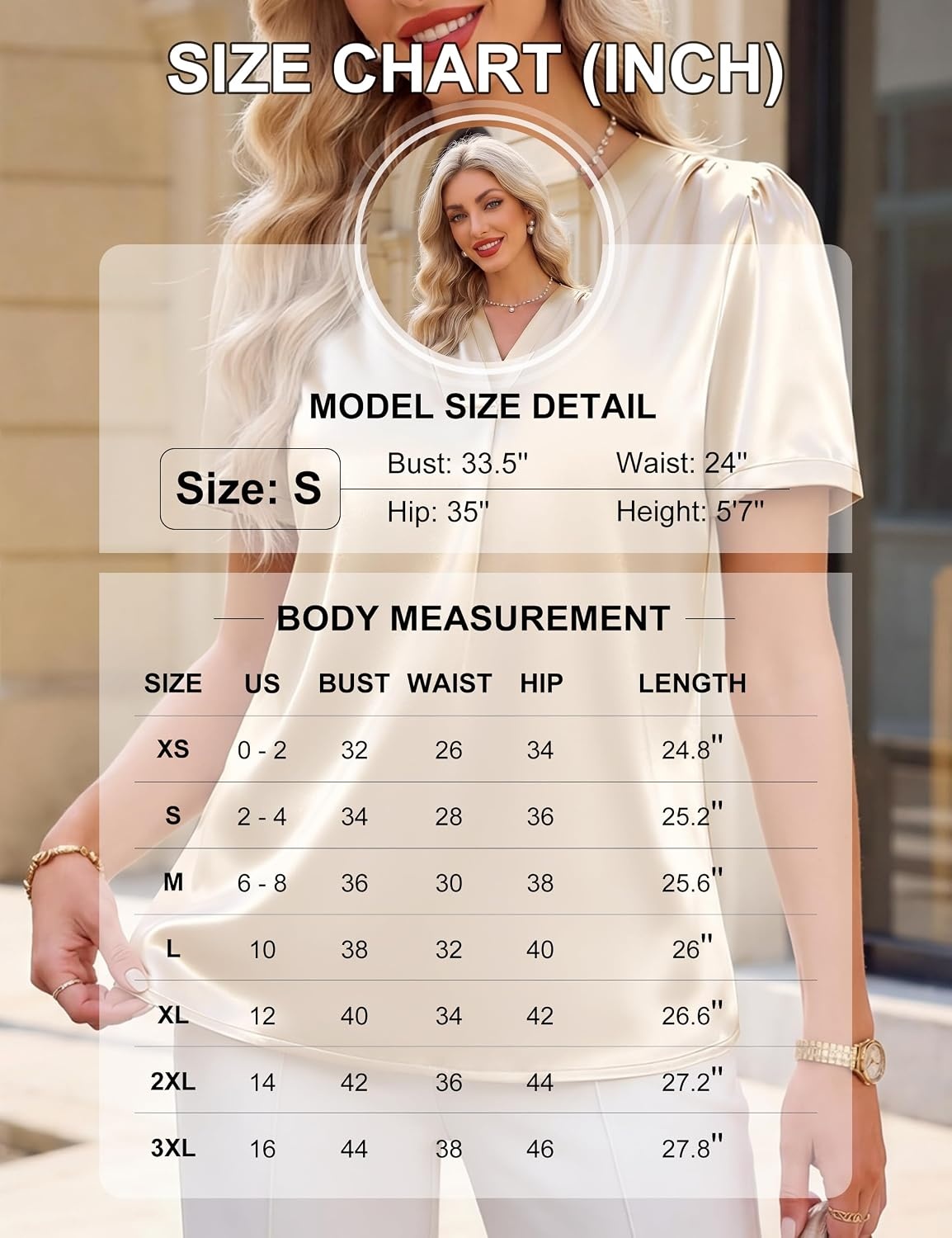 image:imageBlooming Jelly Womens Dressy Casual Blouses Work Short Sleeve Shirts Silk Satin V Neck Tops Summer Business OutfitsLight Coffee