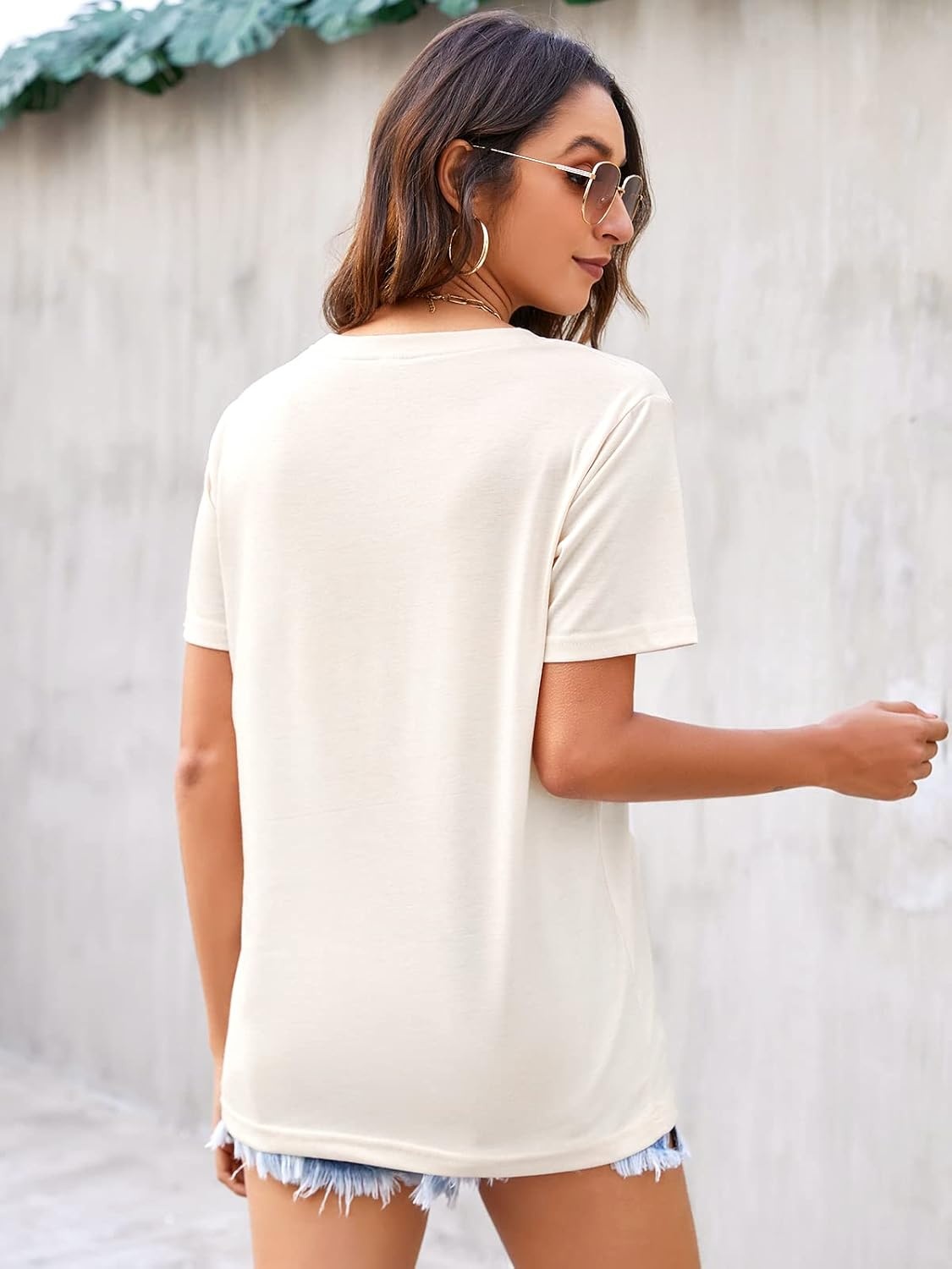 image:imageBlooming Jelly Womens Mama Shirt Fashion Graphic Tee Shirts Loose Fit Summer Tops Short Sleeve BlousesAbeige