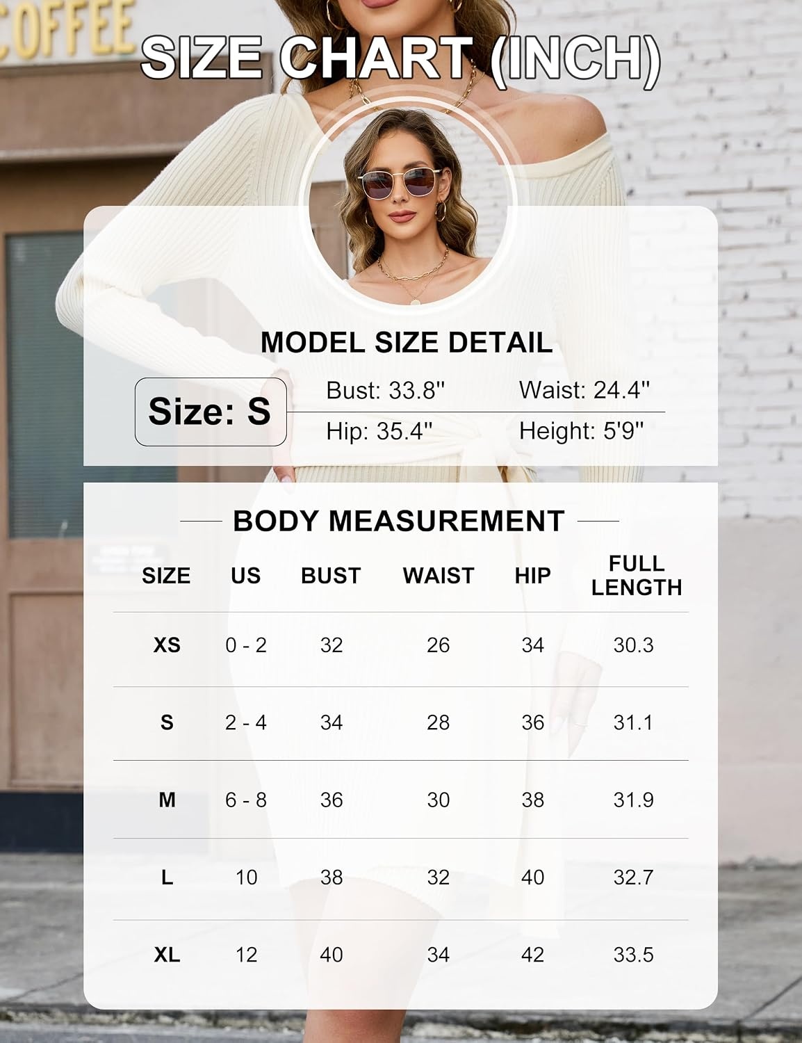 image:imageBlooming Jelly Womens Off Shoulder Sweater Dress Scarf Long Sleeve DressesCream