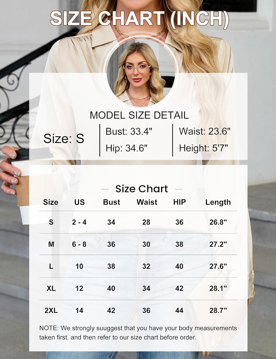 image:imageBlooming Jelly Womens Satin Button Down Shirts Work Dressy Casual Blouses Shirt Collar Long Sleeve Tops 2025Beige