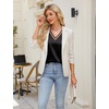 Blooming Jelly Women Silk Business Dressy Casual Blouses Long Sleeve Tops(Black)
