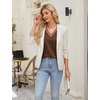 Blooming Jelly Women Silk Business Dressy Casual Blouses Long Sleeve Tops(Dark Brown)