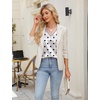 Blooming Jelly Women Silk Business Dressy Casual Blouses Long Sleeve Tops(Polka Dots)