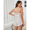 Blooming Jelly Womens Cami Pajama Sets Cute Heart Printed Pjs Sexy Sleepwear 2 Piece V Neck Pj Sets Cozy Loungewear(Apricot)