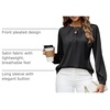 Blooming Jelly Womens Dressy Business Casual Blouse Pleated Long Sleeve Tops Satin Silk Work Shirt Fall Outfits 2026(Black)