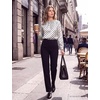 Blooming Jelly Womens Dressy Business Casual Blouse Pleated Long Sleeve Tops Satin Silk Work Shirt Fall Outfits 2026(White-polka Dots)