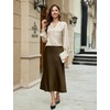 Blooming Jelly Womens Dressy Casual Blouses Long Sleeve Fall Work Tops(Beige)