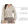 Blooming Jelly Womens Dressy Casual Blouses Long Sleeve Fall Work Tops(Beige)