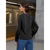 Blooming Jelly Womens Dressy Casual Blouses Long Sleeve Fall Work Tops(Black)