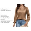 Blooming Jelly Womens Dressy Casual Blouses Long Sleeve Fall Work Tops(Camel)