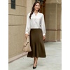 Blooming Jelly Womens Dressy Casual Blouses Long Sleeve Fall Work Tops(White)