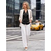 Blooming Jelly Womens Dressy Casual Blouses Satin Button Down Cap Sleeve Business Tops Tie Back Summer Outfits(Black)