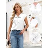 Blooming Jelly Womens Dressy Casual Blouses Satin Silk Shirts 2026 S White
