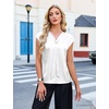 Blooming Jelly Womens Dressy Casual Blouses Satin Silk Shirts 2026 S White