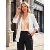 Blooming Jelly Womens Dressy Casual Blouses Work Short Sleeve Shirts Silk Satin V Neck Tops Summer Business Outfits(Light Coffee)