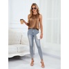 Blooming Jelly Womens Dressy Tank Tops Summer Sleeveless Work Blouses Silk Satin Shirts Business Casual Outfits 2025(Camel)