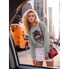 Blooming Jelly Women’s Halloween Sweatshirts Skull Shirts Fall Sweater(Gray-spider)