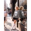 Blooming Jelly Women’s Halloween Sweatshirts Skull Shirts Fall Sweater(Grey)