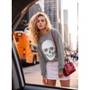 Blooming Jelly Women’s Halloween Sweatshirts Skull Shirts Fall Sweater(Grey)