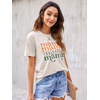 Blooming Jelly Womens Mama Shirt Fashion Graphic Tee Shirts Loose Fit Summer Tops Short Sleeve Blouses(A-beige)
