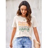 Blooming Jelly Womens Mama Shirt Fashion Graphic Tee Shirts Loose Fit Summer Tops Short Sleeve Blouses(A-beige)