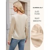 Blooming Jelly Womens Satin Blouse Cowl Neck Draped Long Sleeve Dressy Tops(Apricot)
