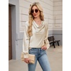 Blooming Jelly Womens Satin Blouse Cowl Neck Draped Long Sleeve Dressy Tops(Apricot)