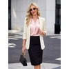Blooming Jelly Womens Satin Business Casual Tops Cap Short Sleeve Blouse(Pink)