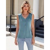 Blooming Jelly Womens Satin Tank Tops V Neck Sleeveless Summer Dressy Silky Blouse Ladies Trendy Work Business Casual Outfit(Teal)