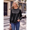 Blooming Jelly Women’s Silk Blouse Polka Dot Dressy Casual Work Top(Black)