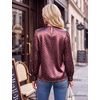 Blooming Jelly Women’s Silk Blouse Polka Dot Dressy Casual Work Top(Crimson Red)