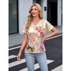 Blooming Jelly Womens Silk Satin Dressy Casual Blouses Short Sleeve Summer Tops Trendy Work Business Outfits 2026(Beige)