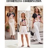 Blooming Jelly Womens Silk Satin Dressy Casual Blouses Short Sleeve Summer Tops Trendy Work Business Outfits 2026(Black)