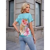 Blooming Jelly Womens Silk Satin Dressy Casual Blouses Short Sleeve Summer Tops Trendy Work Business Outfits 2026(Blue)