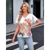 Blooming Jelly Womens Silk Satin Dressy Casual Blouses Short Sleeve Summer Tops Trendy Work Business Outfits 2026(White)