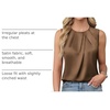Blooming Jelly Womens Sleeveless Tank Tops Business Casual Trendy Blouses(Brown)
