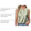 Blooming Jelly Womens Sleeveless Tank Tops Business Casual Trendy Blouses(Light Green)