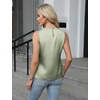 Blooming Jelly Womens Sleeveless Tank Tops Business Casual Trendy Blouses(Light Green)