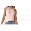 Blooming Jelly Womens Sleeveless Tank Tops Business Casual Trendy Blouses(Pink)