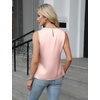 Blooming Jelly Womens Sleeveless Tank Tops Business Casual Trendy Blouses(Pink)