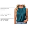 Blooming Jelly Womens Sleeveless Tank Tops Business Casual Trendy Blouses(Teal)