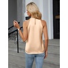 Blooming Jelly Womens Summer Tank Tops Satin Business Dressy Casual Blouse(Gold)