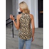 Blooming Jelly Womens Summer Tank Tops Satin Business Dressy Casual Blouse(Leopard)