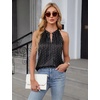 Blooming Jelly Womens Summer Tank Tops Satin Business Dressy Casual Blouse(Polka Dot)