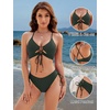 Blooming Jelly Womens Two Piece Bikini Sets Cutout Curvy Swimsuit 2026(Army Green)