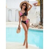 Blooming Jelly Womens Two Piece Bikini Sets Cutout Curvy Swimsuit 2026(Black Flower)