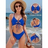 Blooming Jelly Womens Two Piece Bikini Sets Cutout Curvy Swimsuit 2026(Blue)