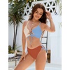 Blooming Jelly Womens Two Piece Bikini Sets Cutout Curvy Swimsuit 2026(Color Block 01)